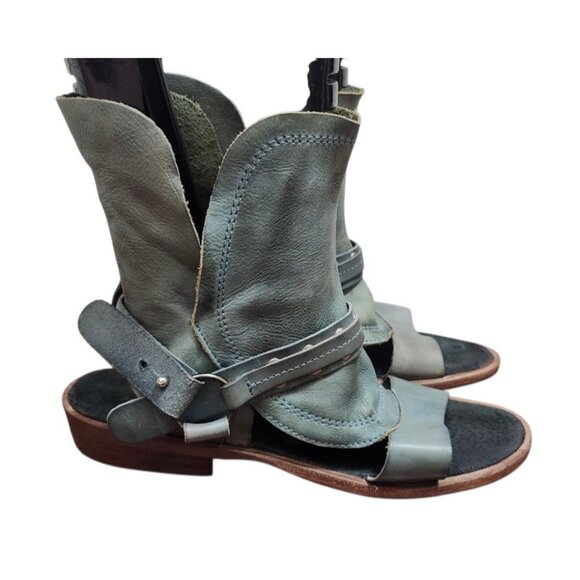 Free People Leather Gladiator Sandal Boots Size EU 38/US 7.5 - Picture 2 of 11